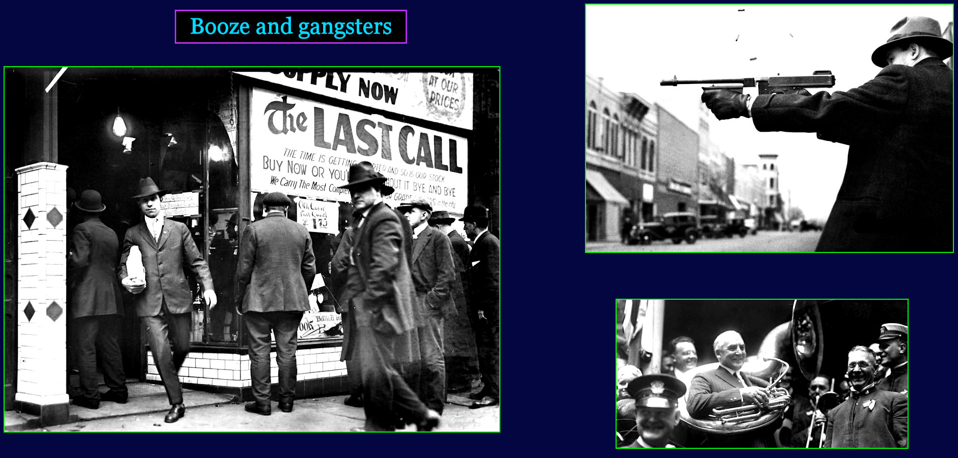 Prohibition and gangsters, 1920s